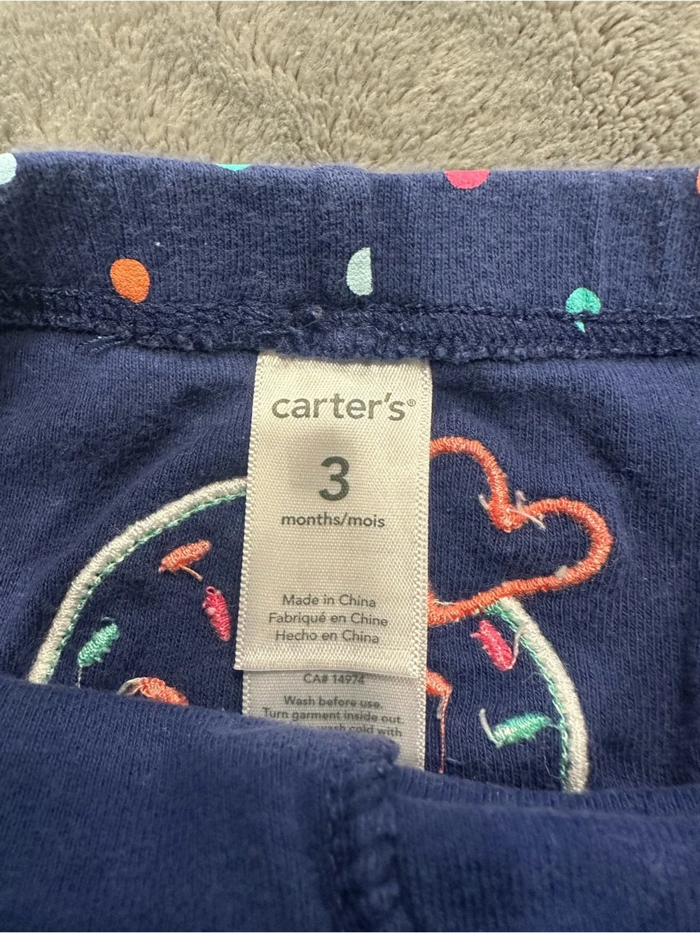 Carter's Light Mint Bodysuit & Navy Polka Dot Cupcake Pants